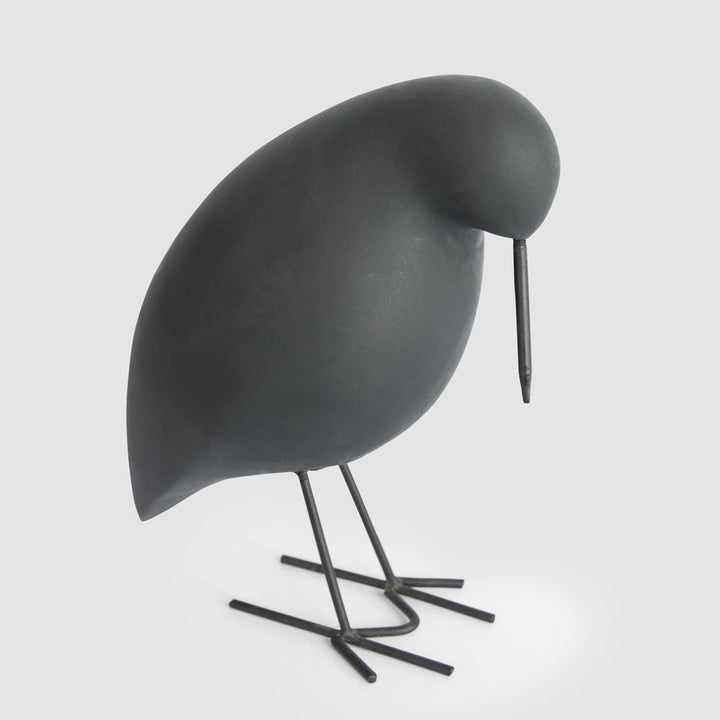 Raven Velvet Stone Bird Black