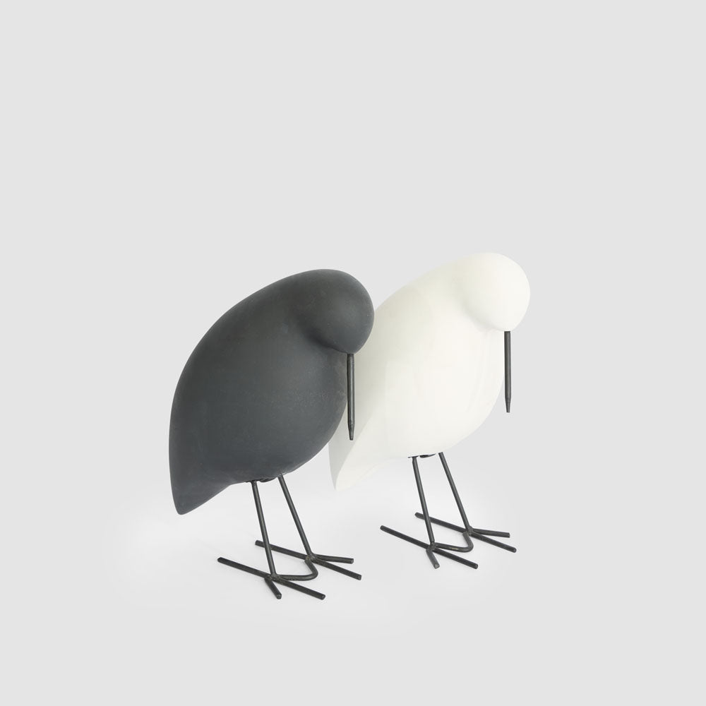 Raven Velvet Stone Bird Black