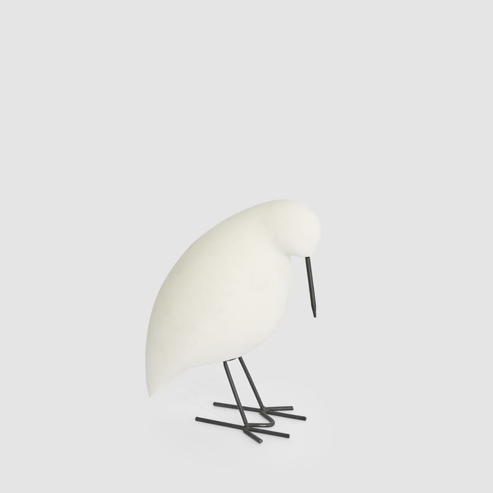 Raven Velvet Stone Bird White