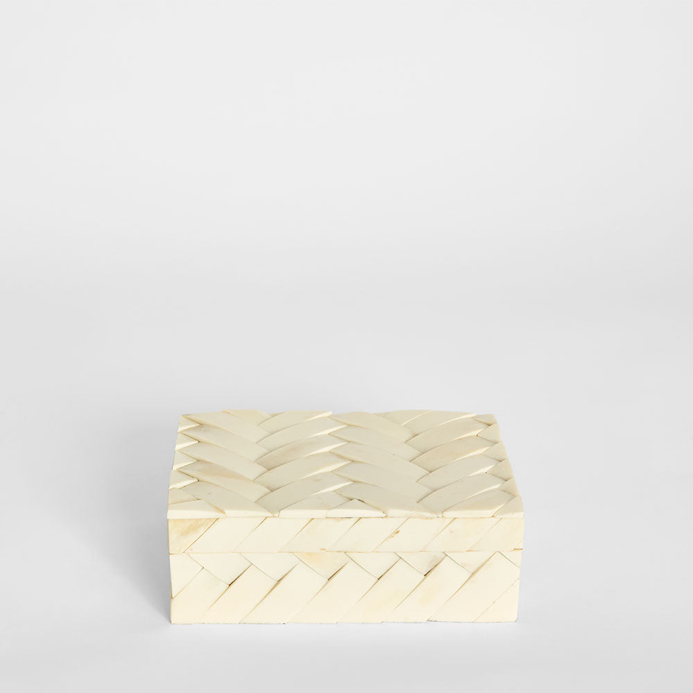 Brea Bone Inlay Trinket White
