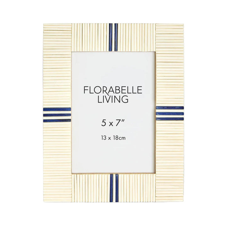 Safi Bone Inlay 5 x 7 " Photo Frame White