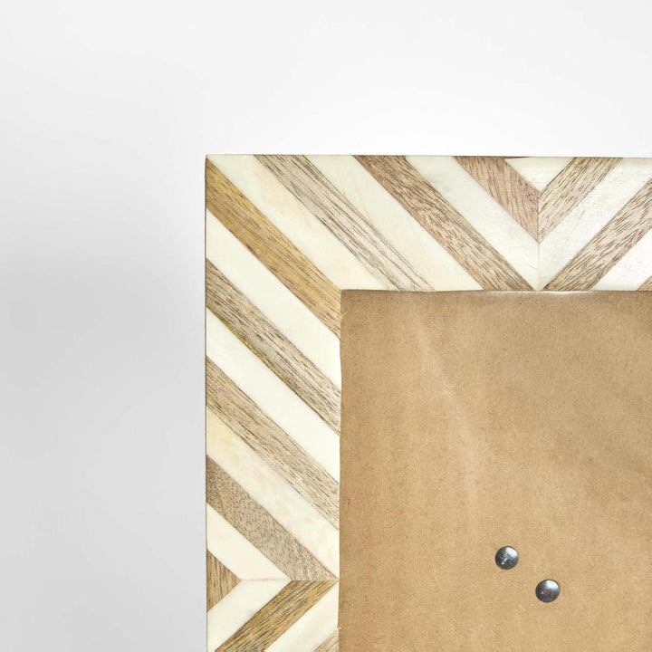Tova Bone Inlay 5 x 7 " Photo Frame Natural & White