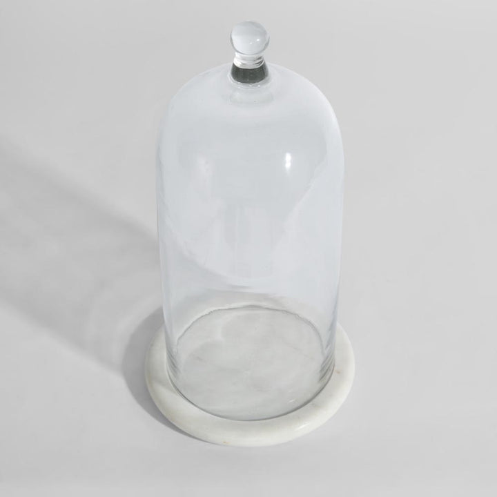 Franche Candle Cloche Marble White