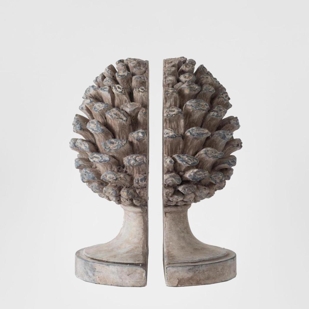 Acorn Bookend Pair Grey