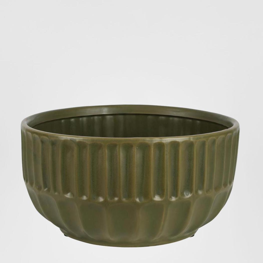 Kartun Ceramic Bowl Olive Green