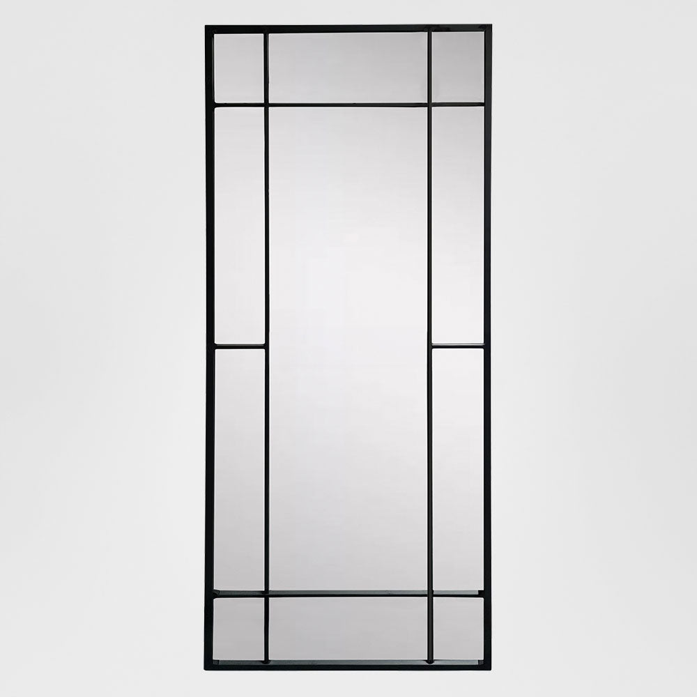 Kings Rectangular Outdoor Mirror Black