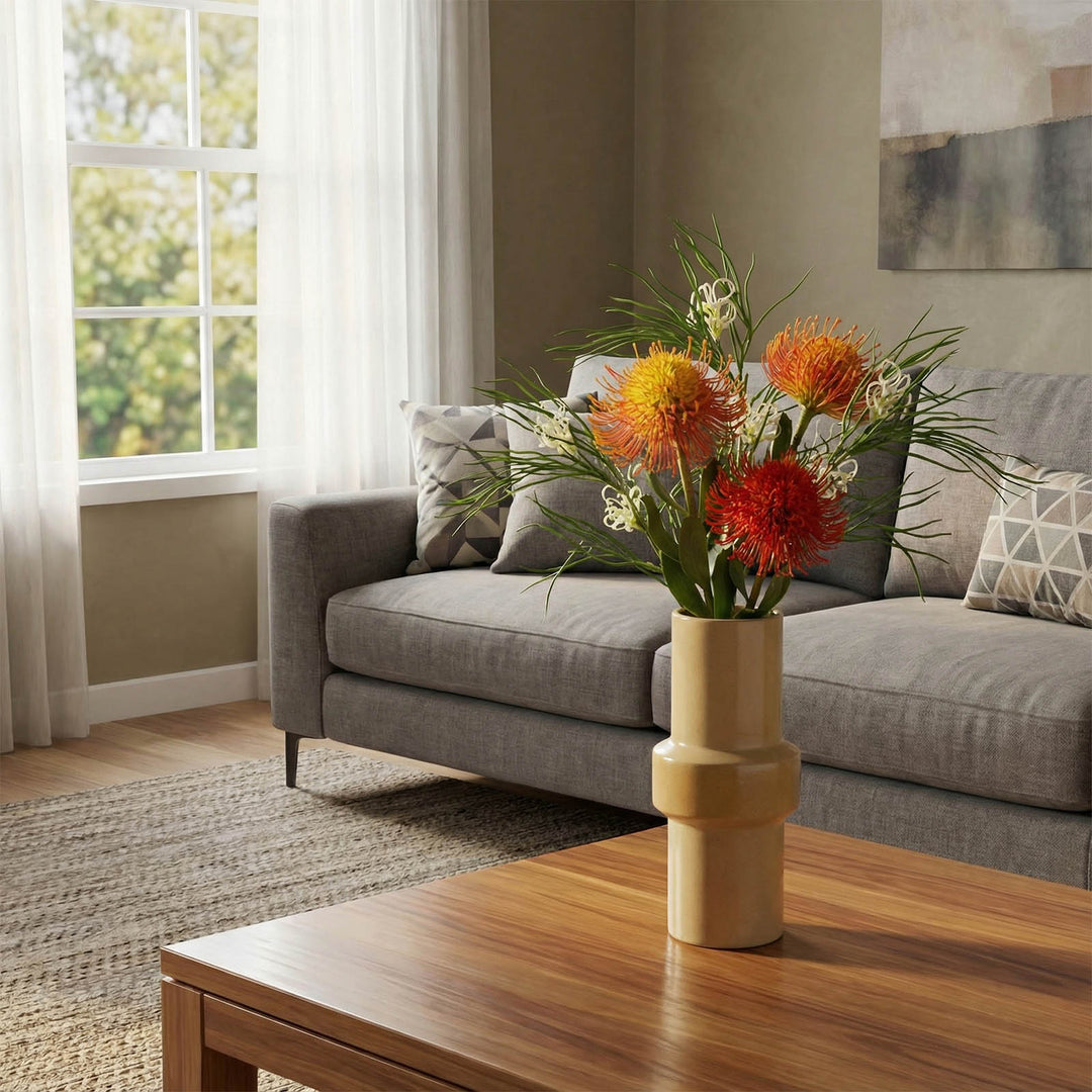 Bennet Stoneware Vase Sand Large