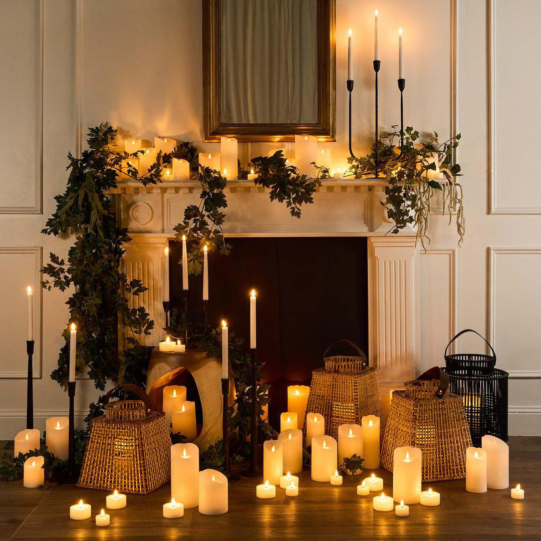 LED Battery Operated Wax Flameless Candle White 12.5cm