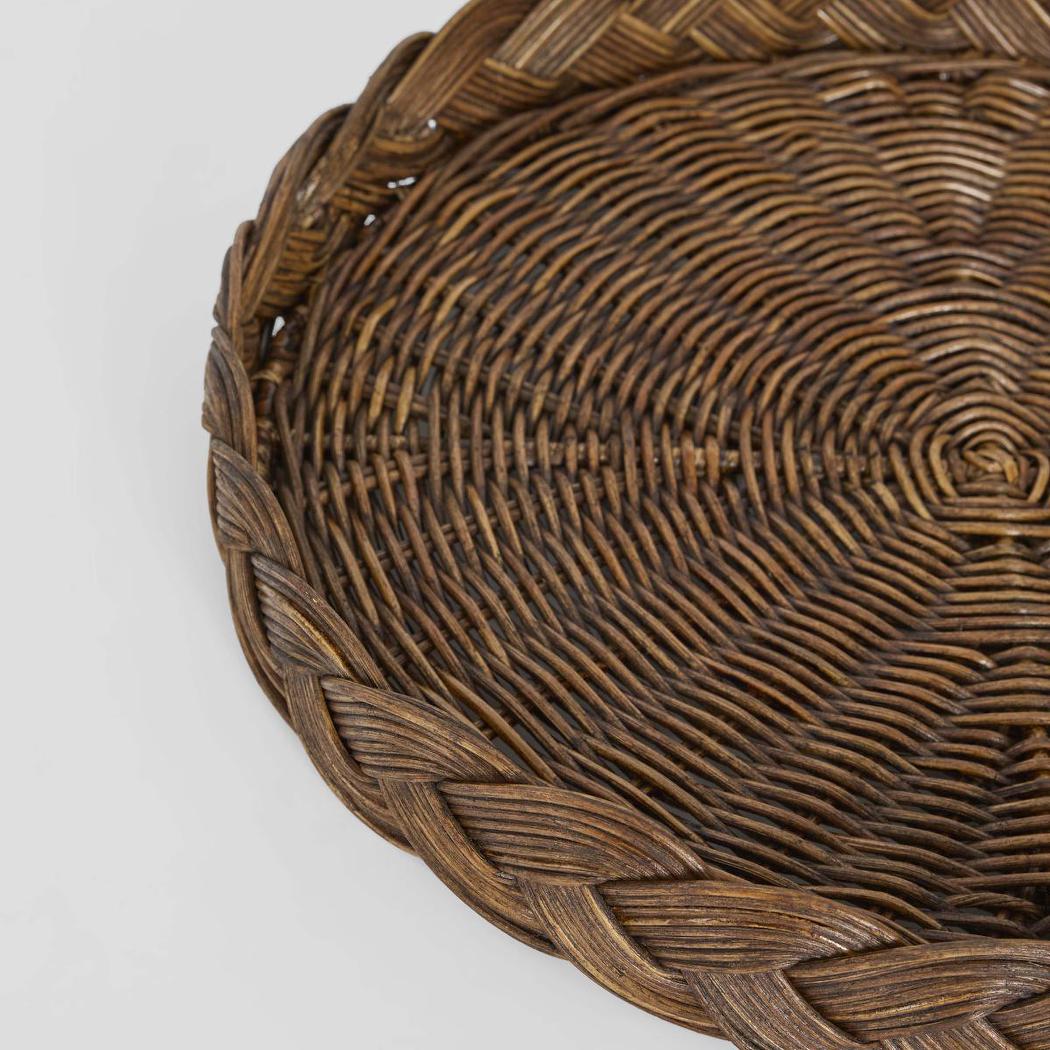 Twill Rattan Tray Brown
