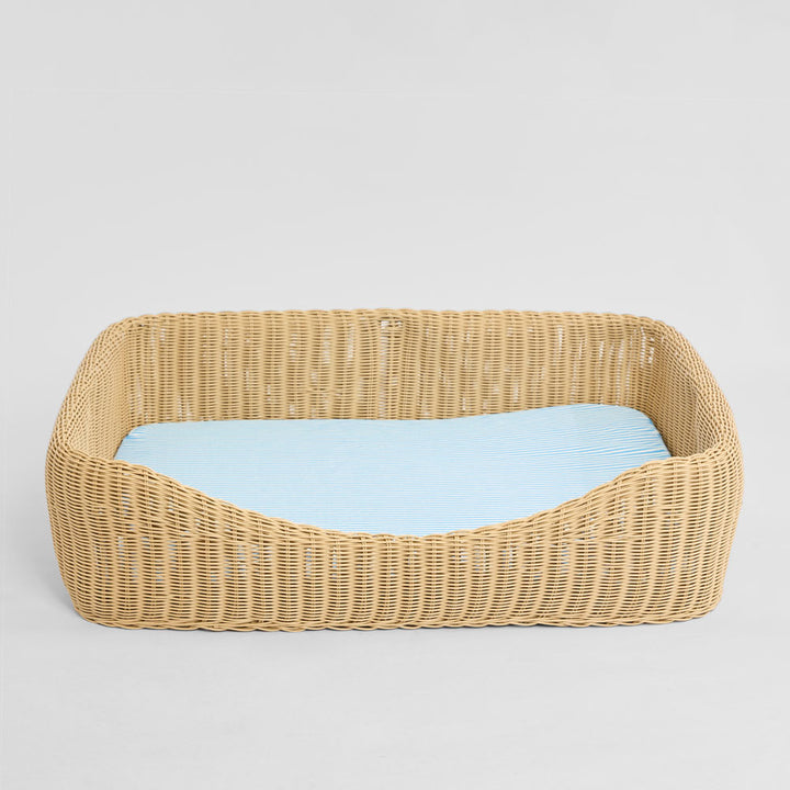 Snuggle Rattan Pet Bed Natural