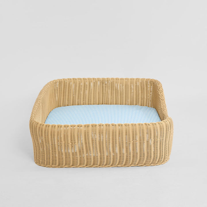 Snuggle Rattan Pet Bed Natural