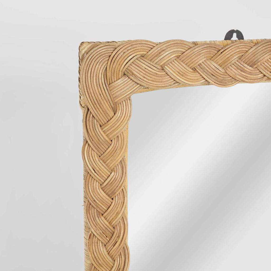 Twill Rattan Mirror Natural