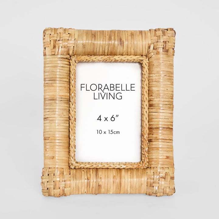 Wisp 4 x 6" Rattan Photo Frame Natural