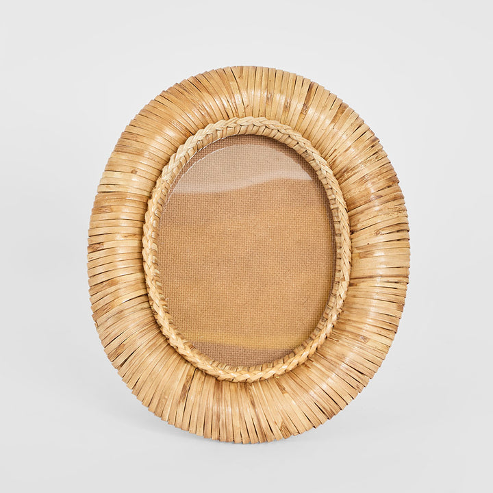 Casa 4 x 6" Rattan Oval Photo Frame Natural