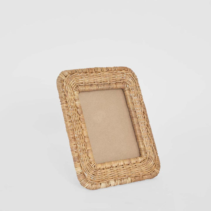 Bree 4 x 6" Rattan Photo Frame Brown