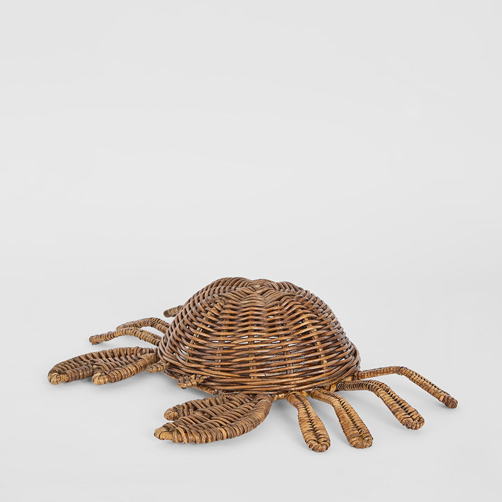 Milo The 4 x 6" Rattan Crab Brown