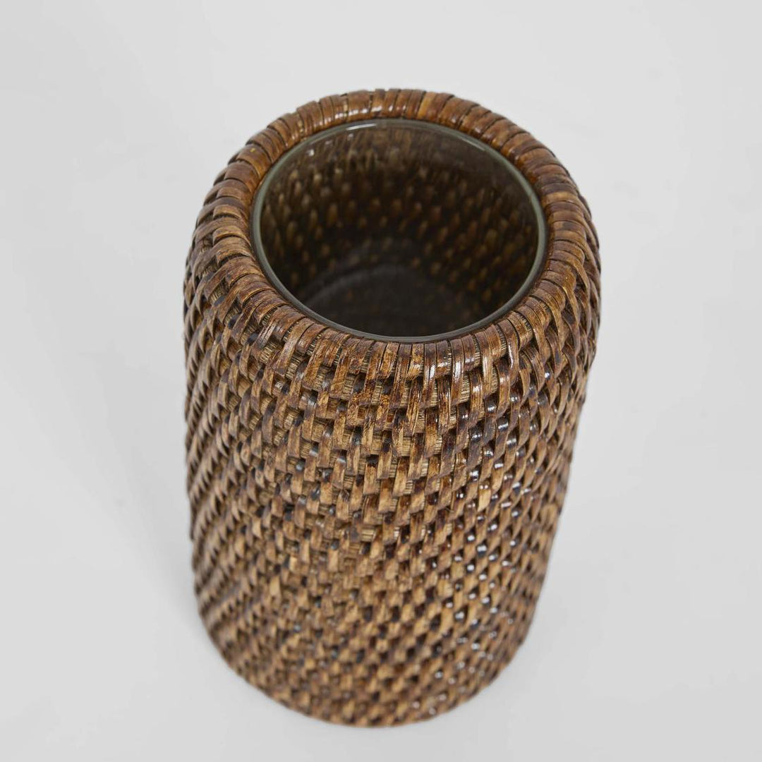 Valley Rattan Tooth Brush Holder Brown