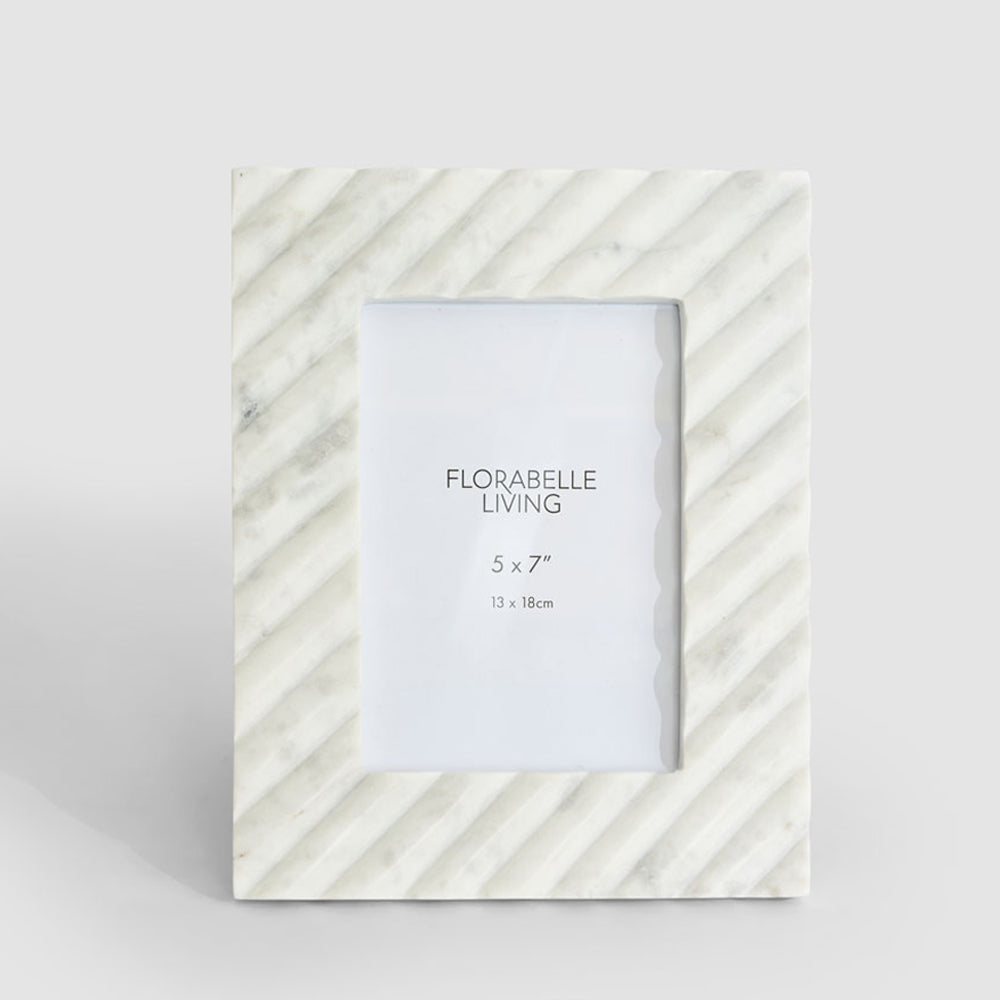 Cici Linea 5 x 7" Photo Frame Opal White Marble