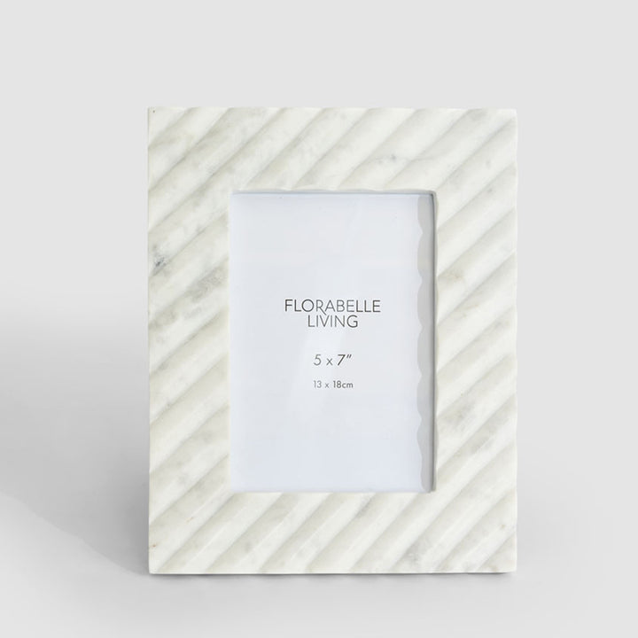 Cici Linea 5 x 7" Photo Frame Opal White Marble
