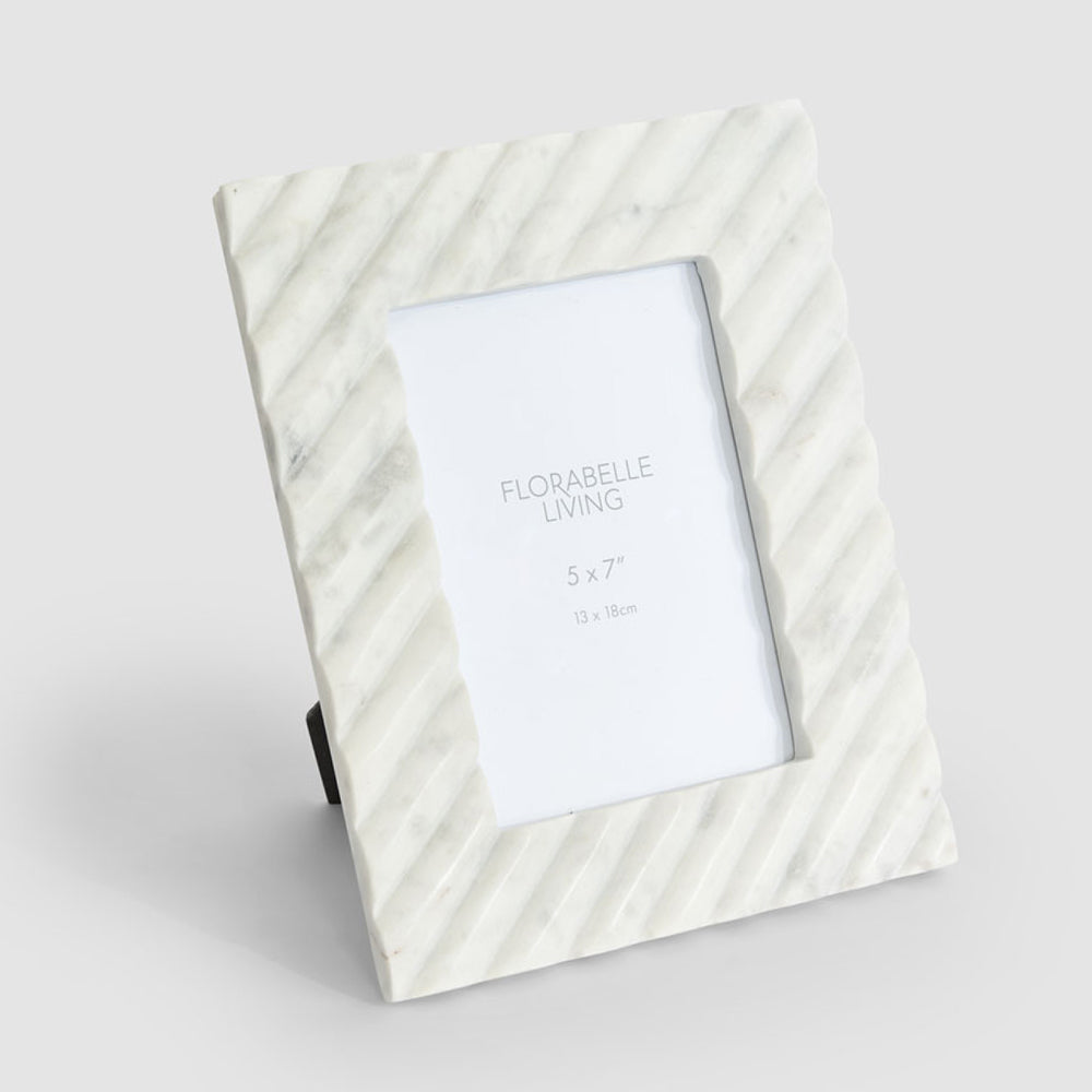 Cici Linea 5 x 7" Photo Frame Opal White Marble