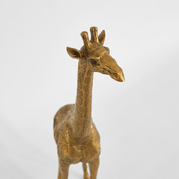 Nubian Giraffe Sculpture Large Gold
