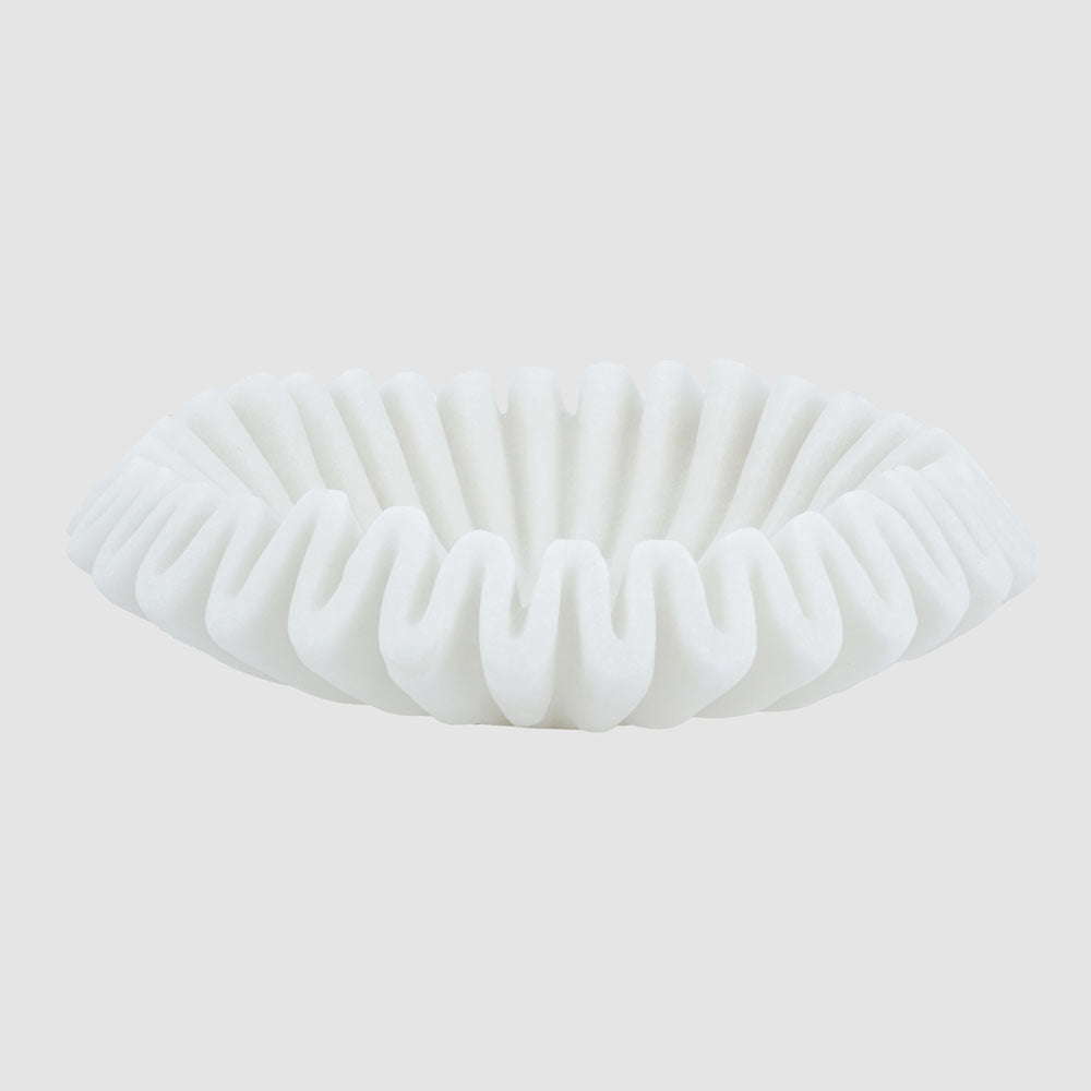 Wave Sandstone Bowl Large White