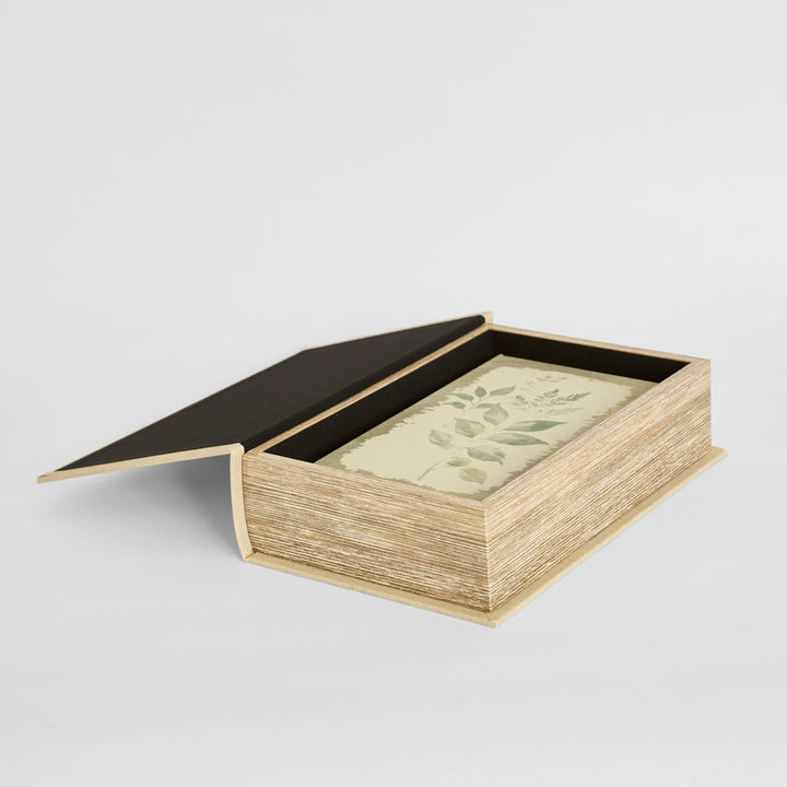 Decorative Book Box Set of Two Light Green