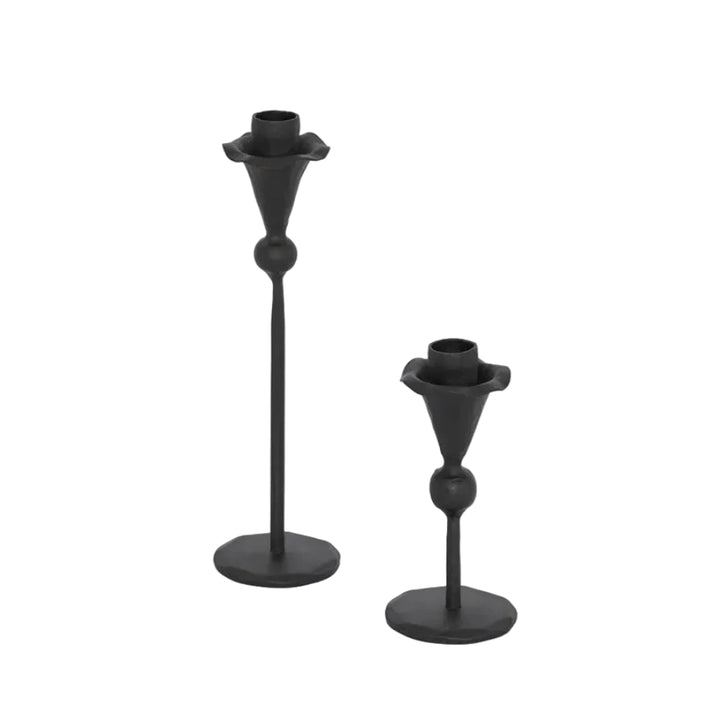 Claudia Forged Iron Candle Holder Set of 2