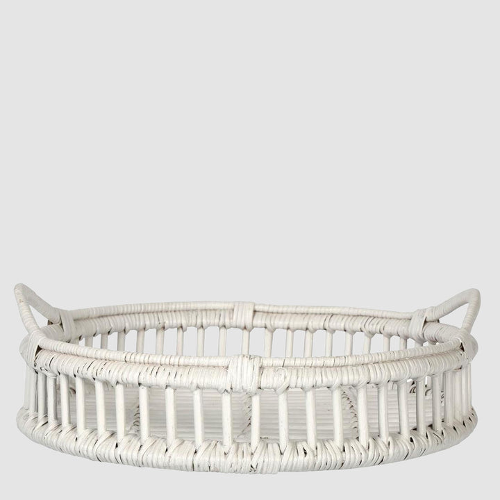 Trays Rattan Set of 2 Bahama White