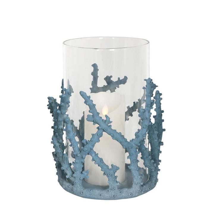 Coral Candle Holder Large Blue