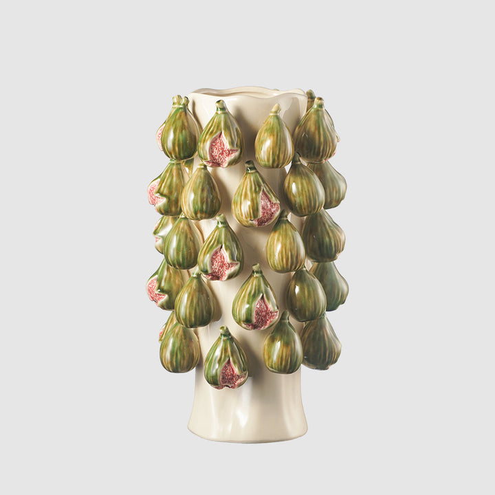 Capri Fig Vase Green & Cream