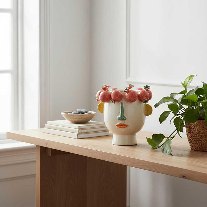 Capri Face Vase Pomegranate