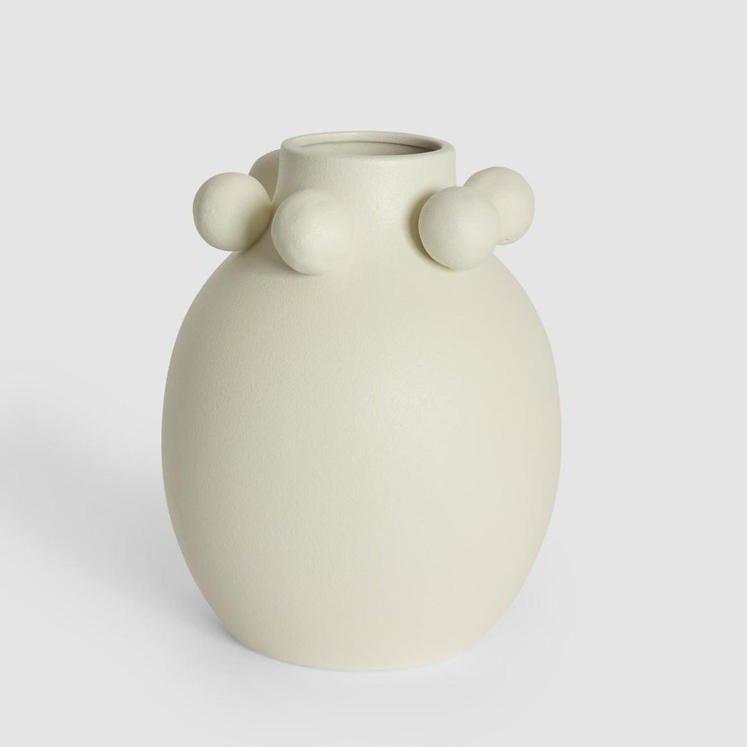 Tiki Round Vase Tall White 29cm