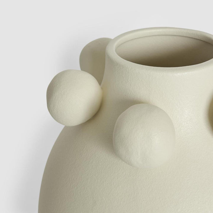 Tiki Round Vase Tall White 29cm