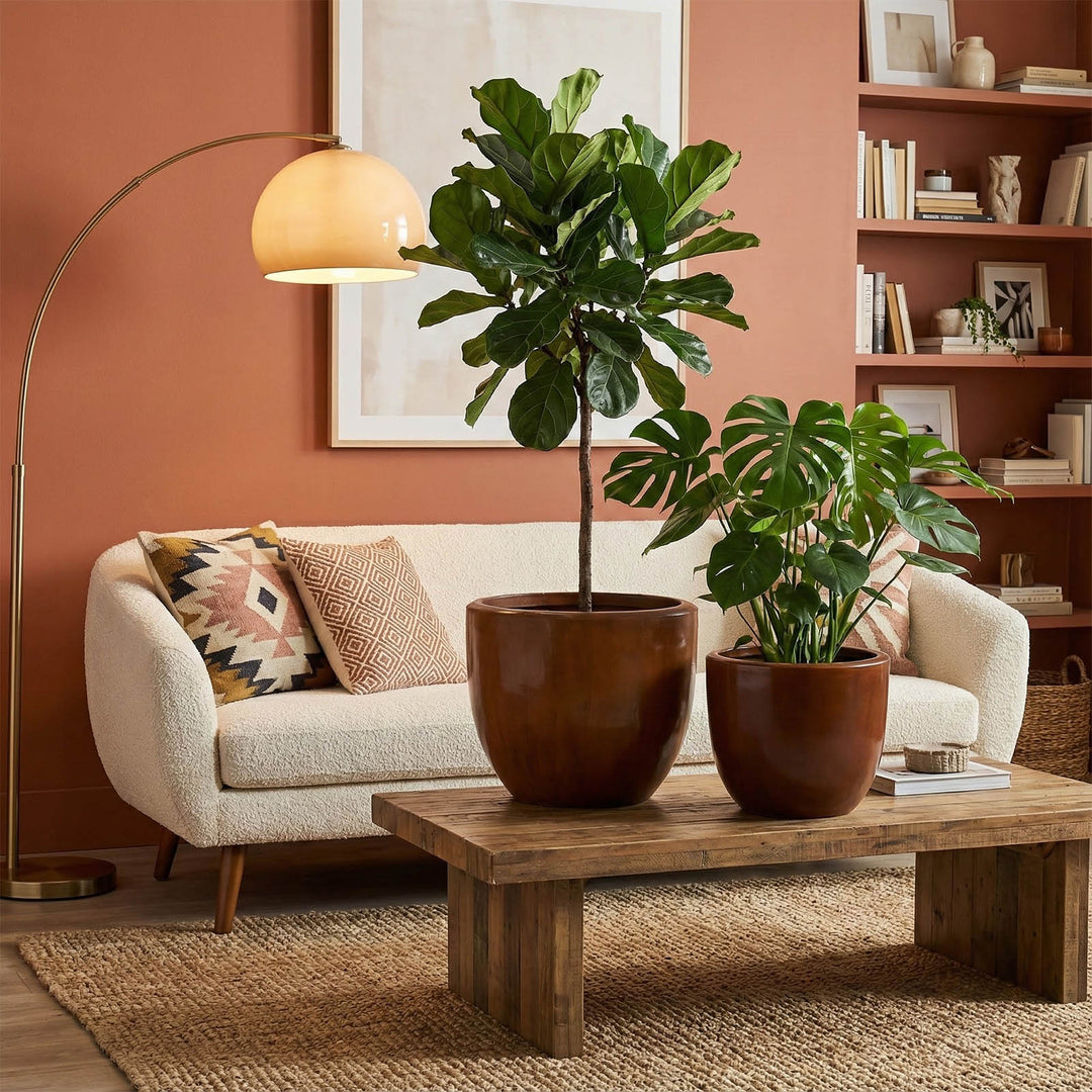 Finn Set of 2 Planter Rust Look