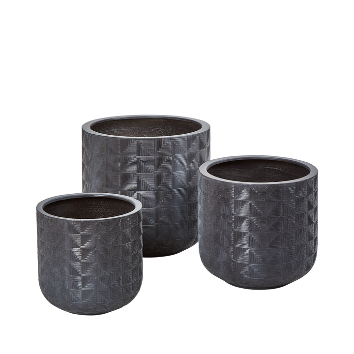 Sawyer Set of 3 Planter Grey