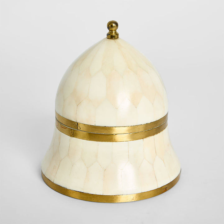 Suki Brass Box Large White