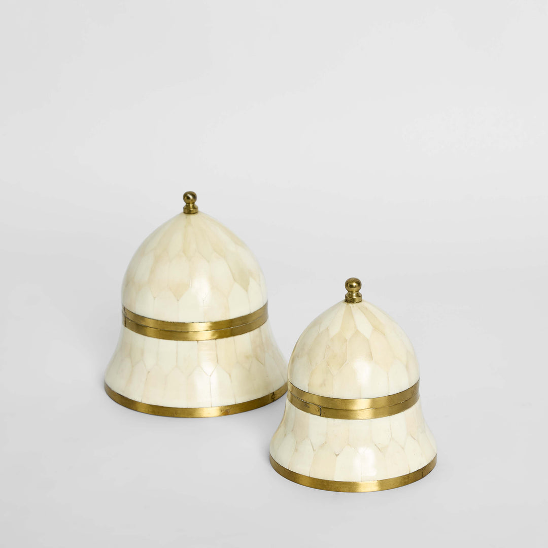 Suki Brass Box Large White