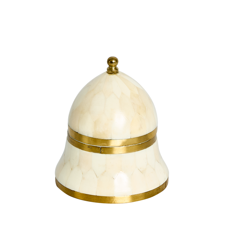 Suki Brass Box Medium White
