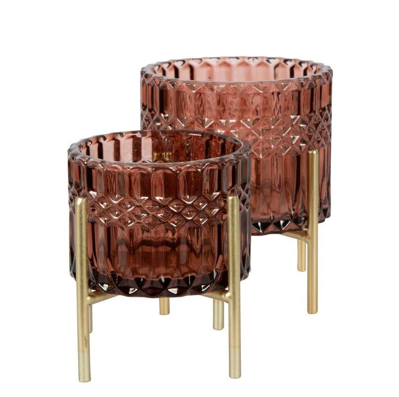 Demi Tealight Holder Small Mulberry