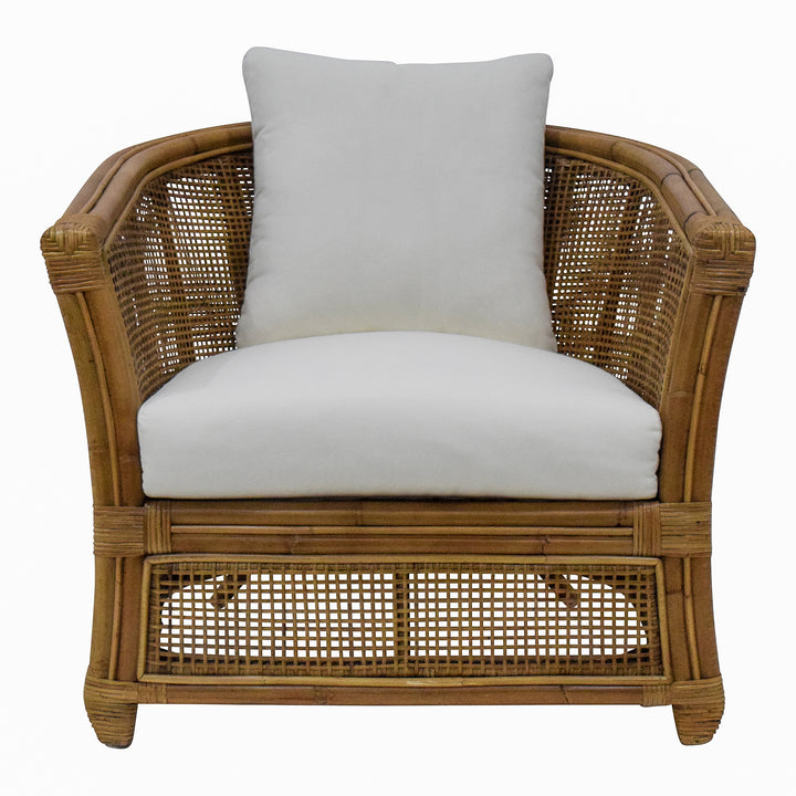 Cayman Armchair Rattan Cream Cushion