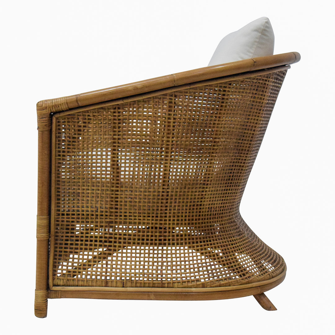 Cayman Armchair Rattan Cream Cushion