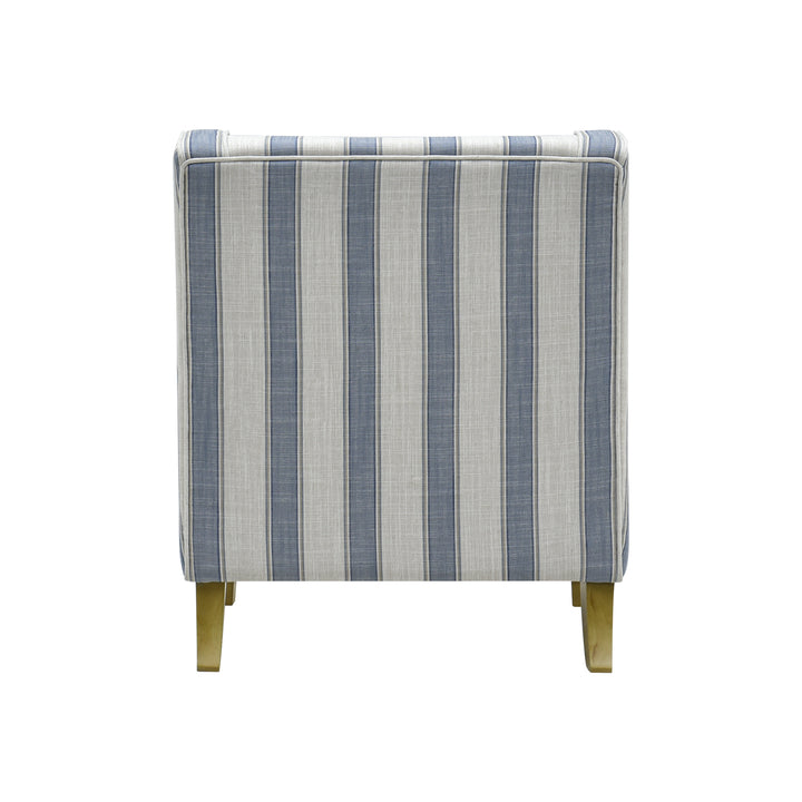 Bondi Hamptons Armchair Blue Sky Stripe W/White Piping