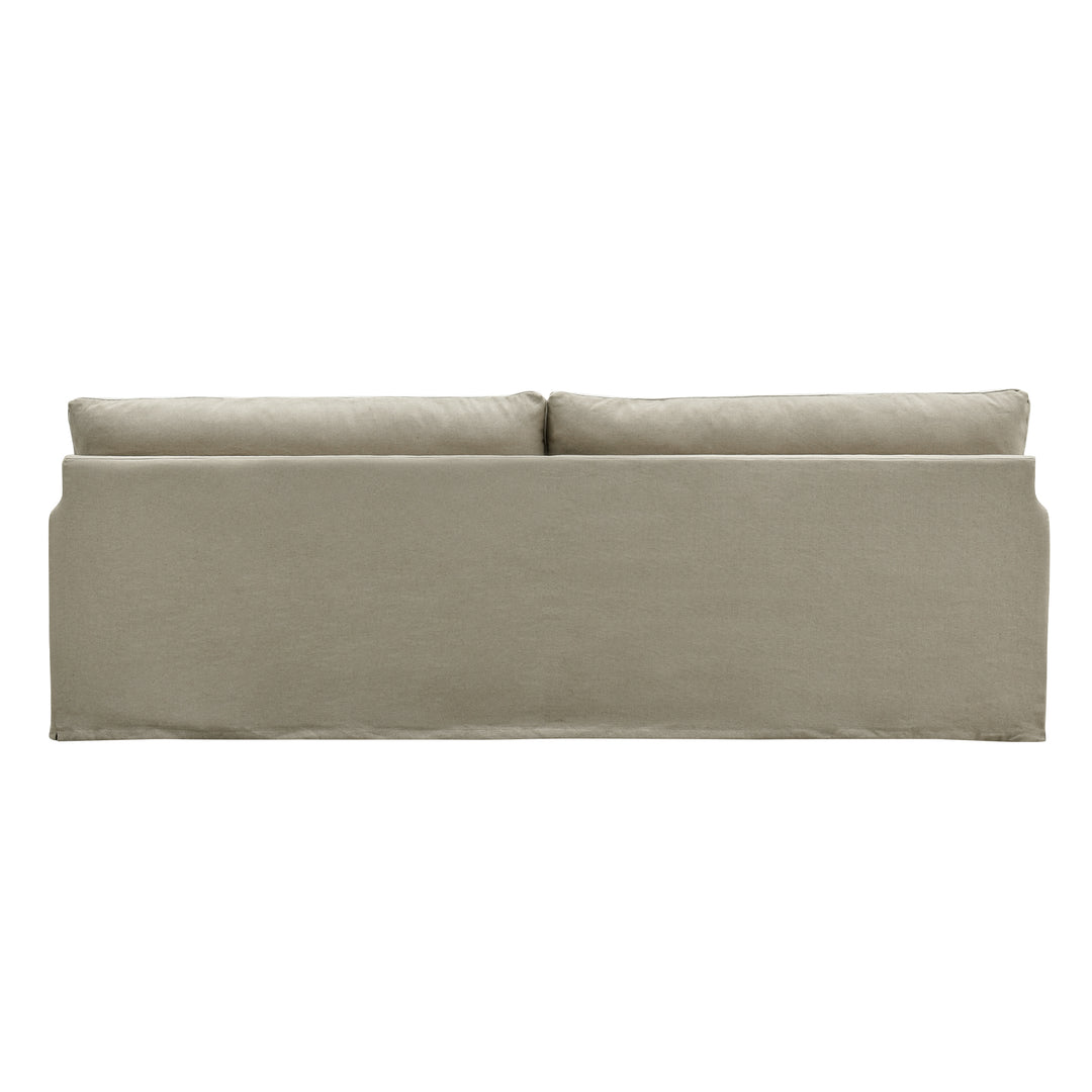 Slip Cover Only - Byron Hamptons 4 Seat Sofa Natural W/White Piping