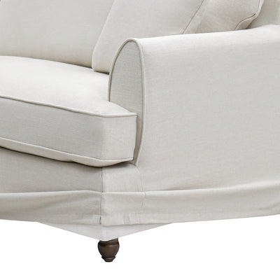 Byron Hamptons 4 Seat Sofa Ivory