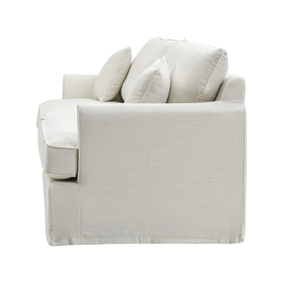 Slip Cover Only - Byron 4 Seat Hamptons Sofa Ivory Linen Blend
