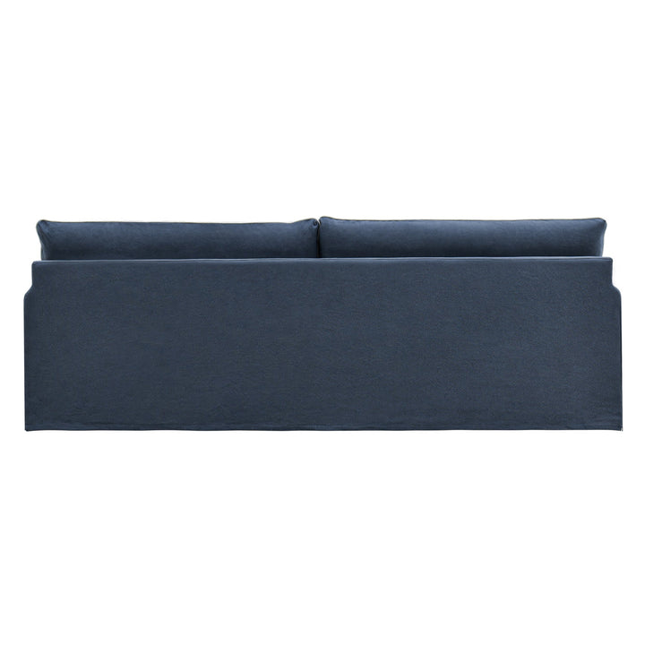 Byron Hamptons 4 Seat Sofa Navy W/White Piping