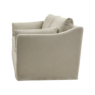 Clovelly 3 Seat Hamptons Sofa Natural Linen Blend