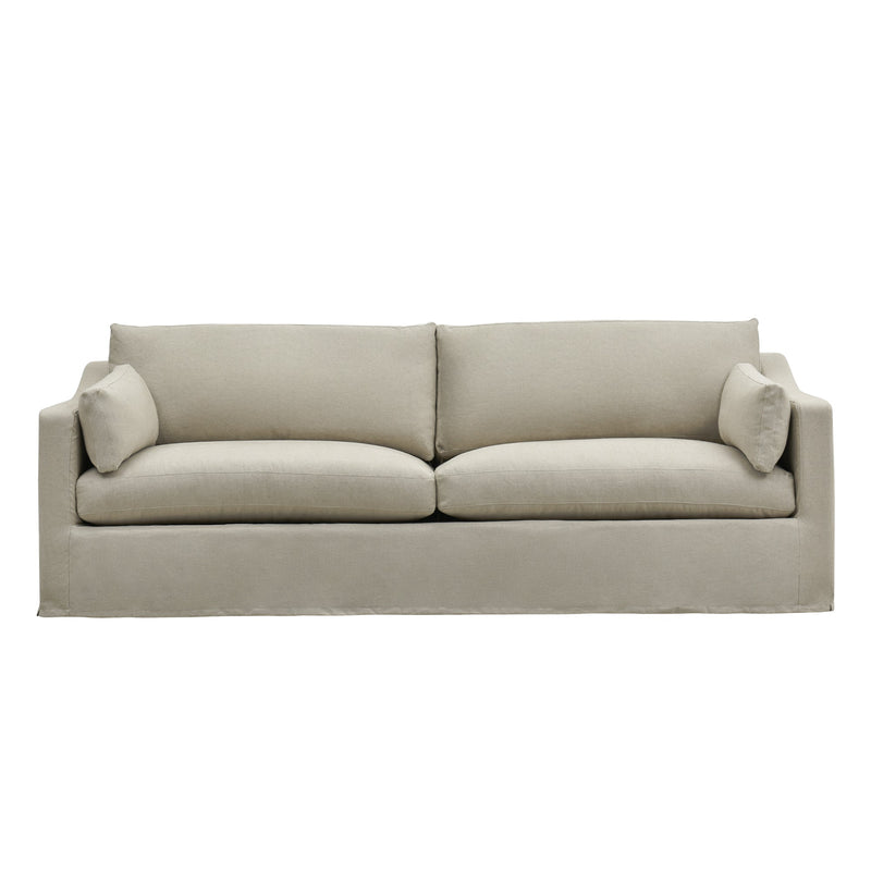 Clovelly 4 Seat Hamptons Sofa Natural Linen Blend