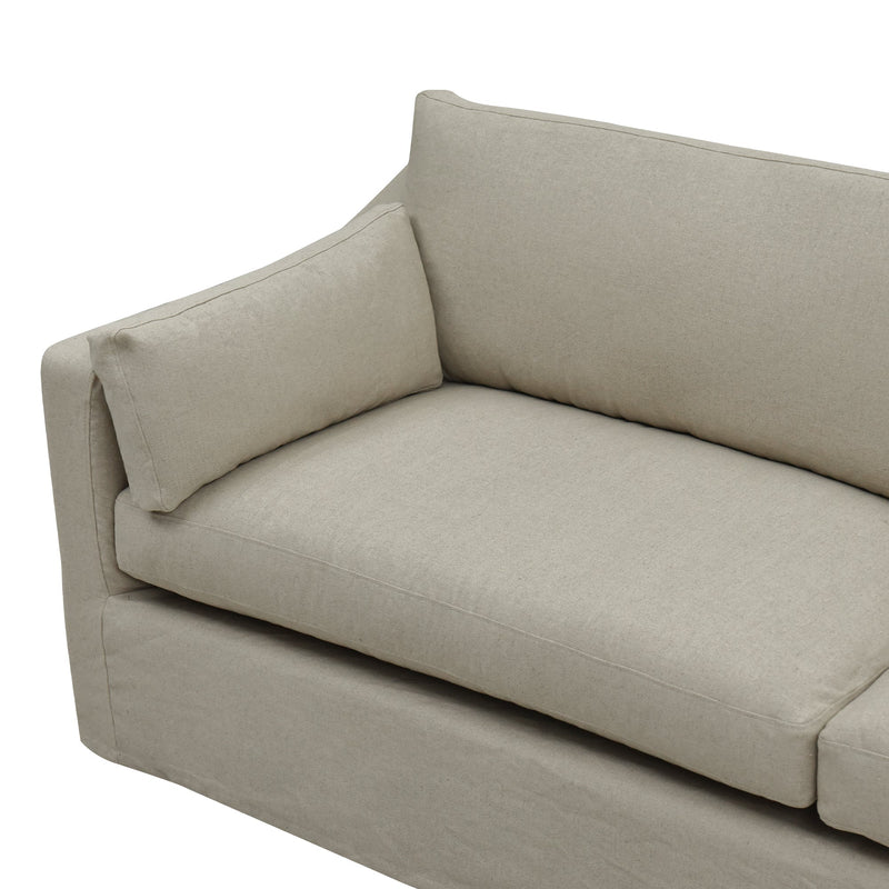 Clovelly 3 Seat Hamptons Sofa Natural Linen Blend